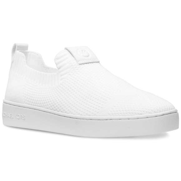 Michael Kors Juno Knit White Slip-On Sneakers, Women’s Sz 6.5 - Picture 1 of 1